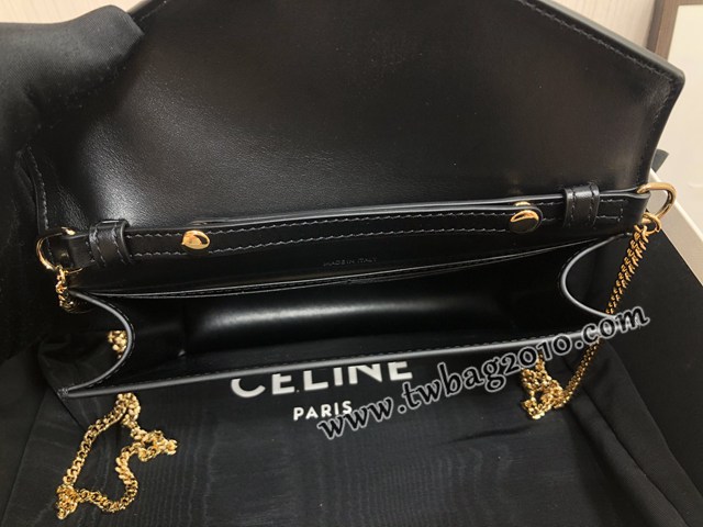 Celine專櫃2023新款CUIR TRIOMPHE斜挎女包 賽琳新品WOC鏈條皮革信封包 10J733 sldj2284